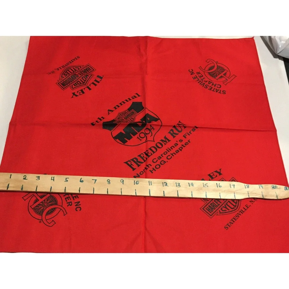 Vintage Harley Davidson Motorcycle Scarf 1994 MDA freedom Run North Carolina